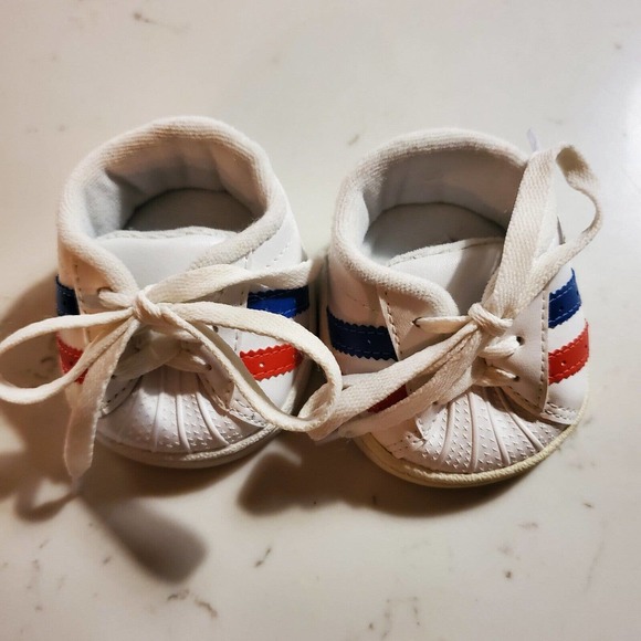 Build A Bear BABW Shoes Sneakers Red White Blue Basketball Athletic Tennis - Picture 5 of 5